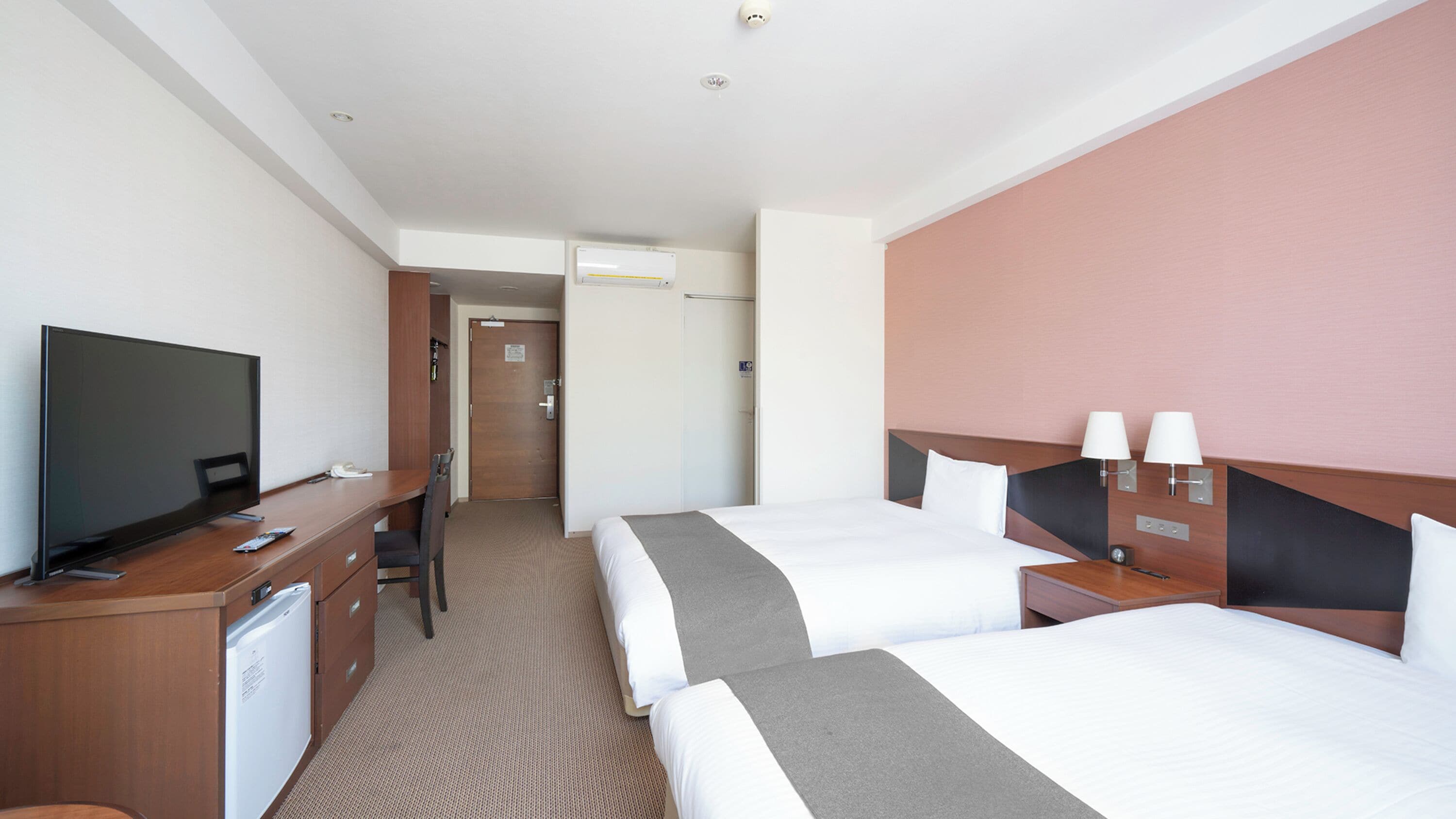 desk, laptop workspace, blackout curtains, iron/ironing board