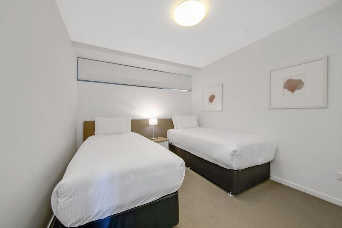 Laptop workspace, blackout drapes, iron/ironing board, cribs (surcharge)