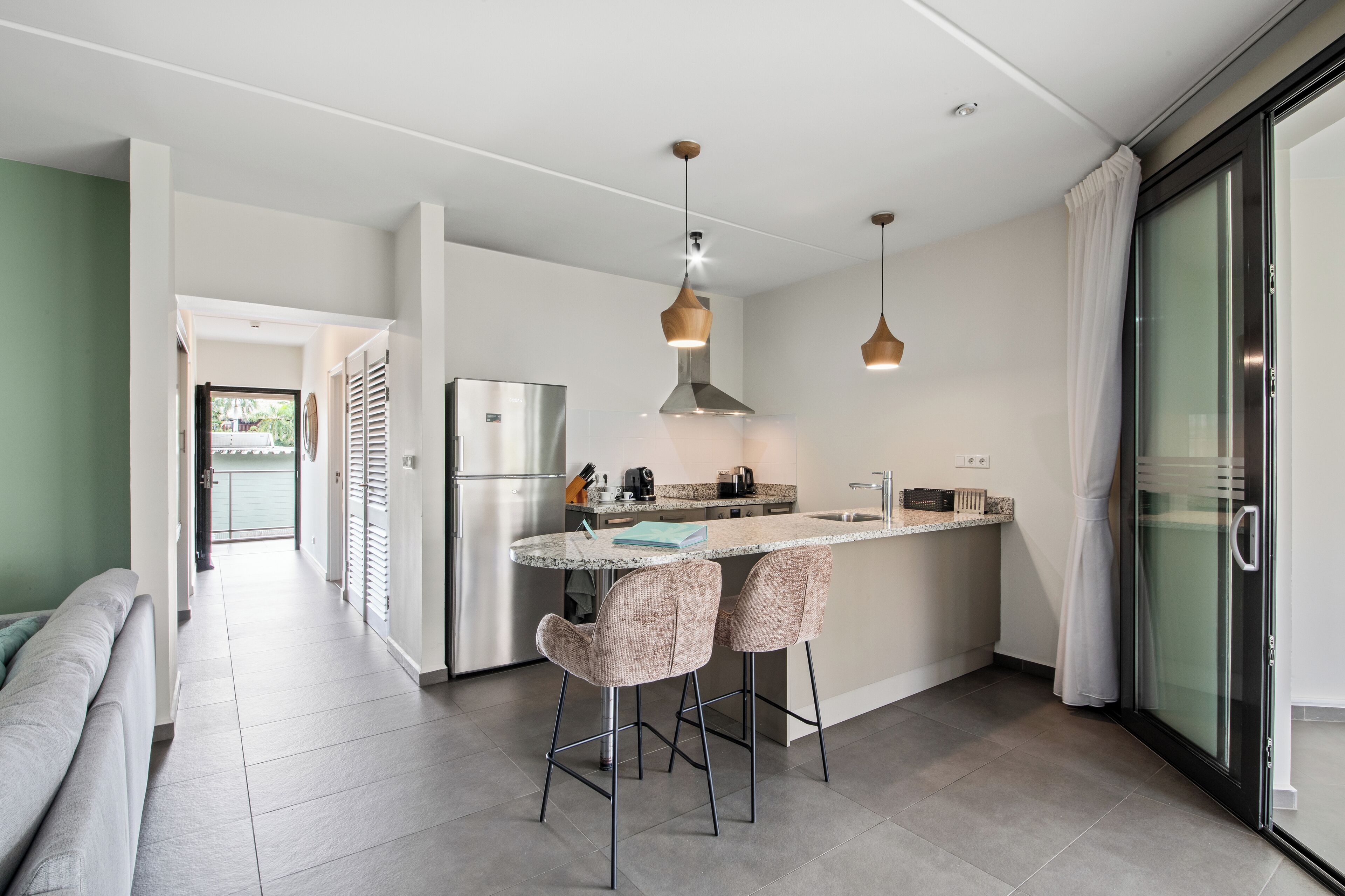 deluxe apartment, 2 bedrooms, partial sea view | living area | lcd tv