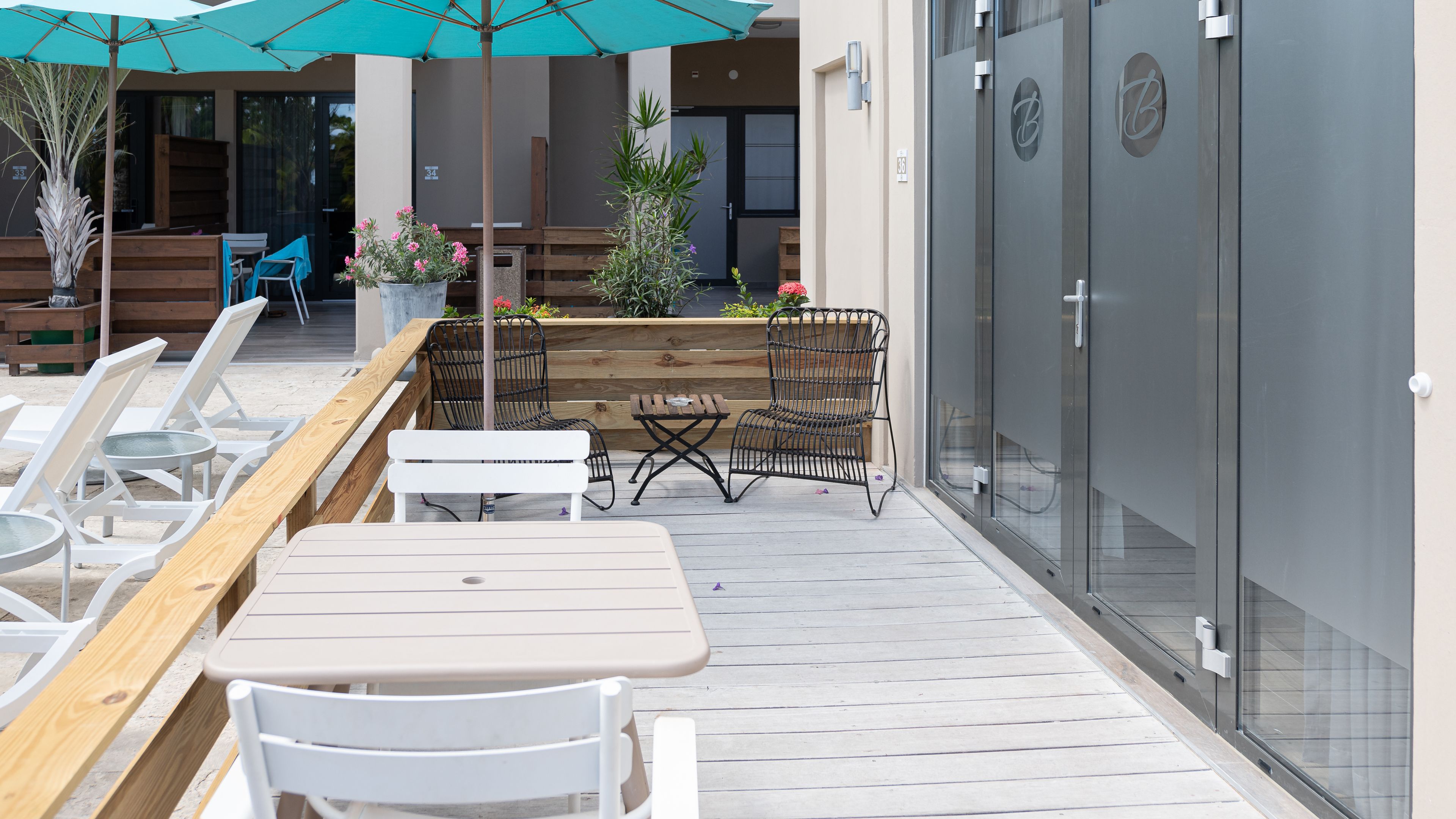 suite, pool view | view from room