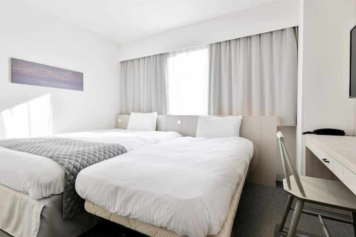 Desk, blackout curtains, iron/ironing board, free WiFi