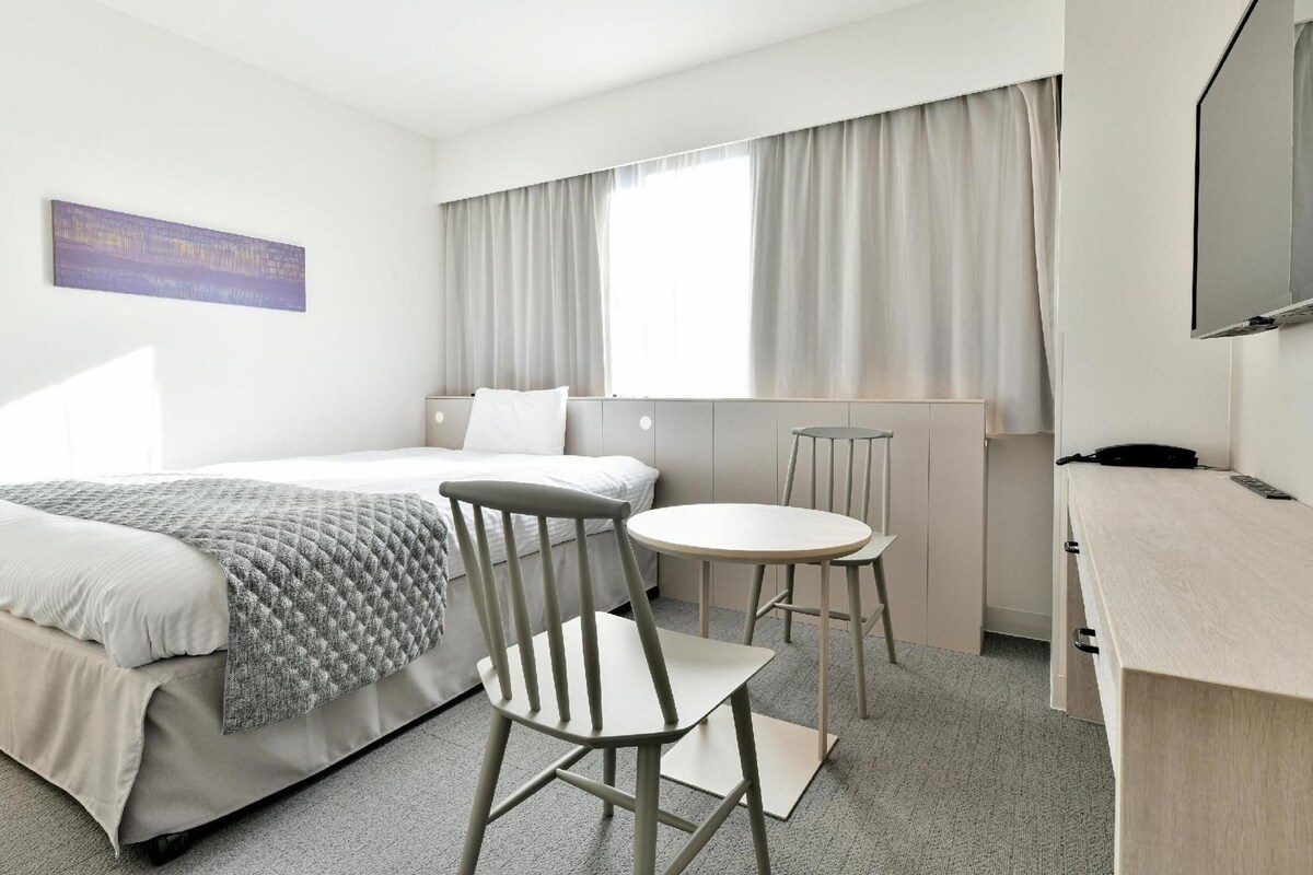 Desk, blackout drapes, iron/ironing board (on request), WiFi (free)