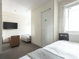 Desk, laptop workspace, free wired internet, bed sheets