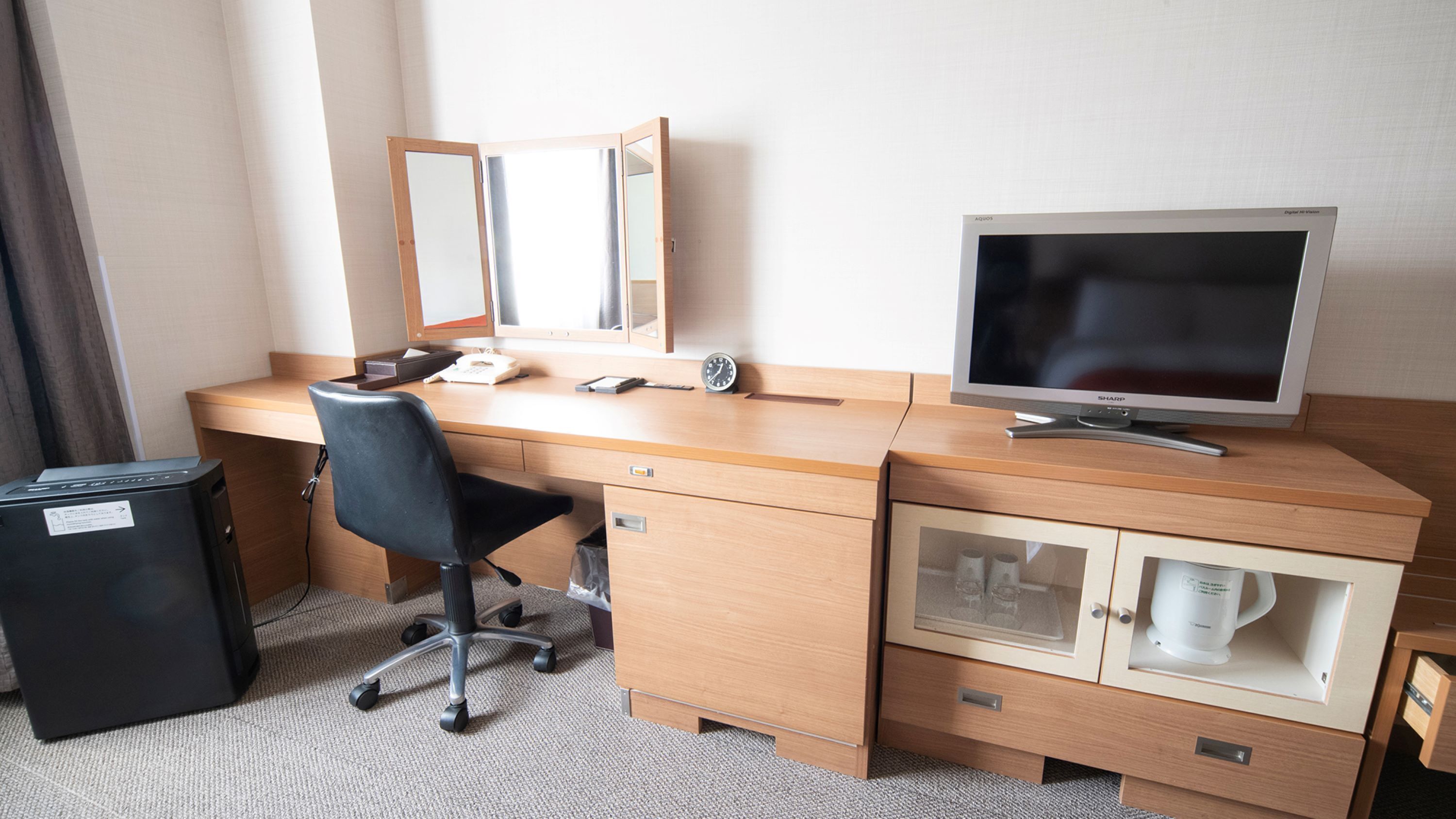 premium bedding, down duvets, desk, laptop workspace