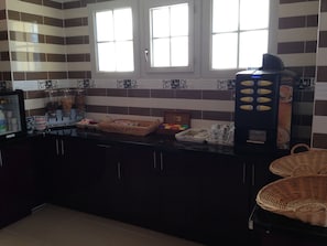 Daily buffet breakfast (EUR 8 per person)