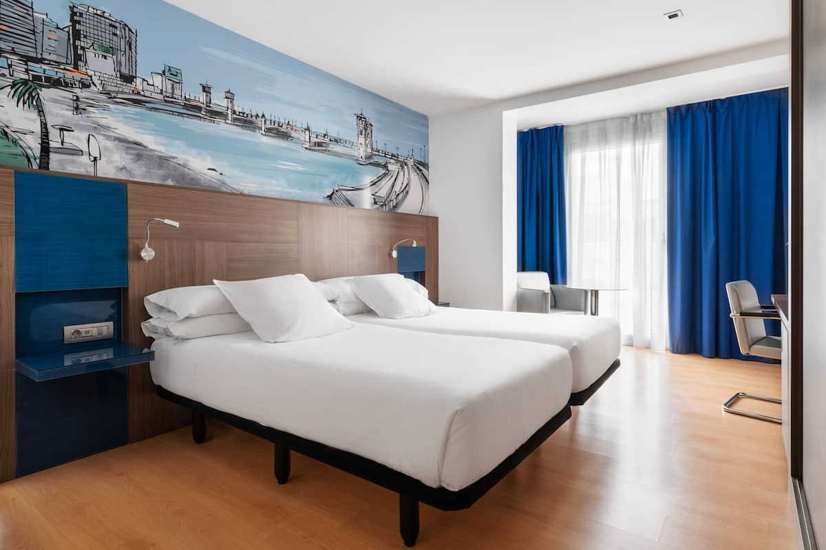 1 habitación y ropa de cama de alta calidad
