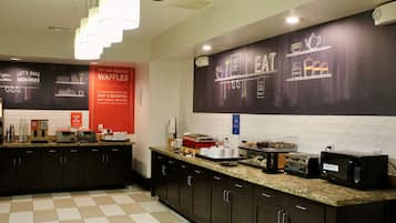 Free daily buffet breakfast