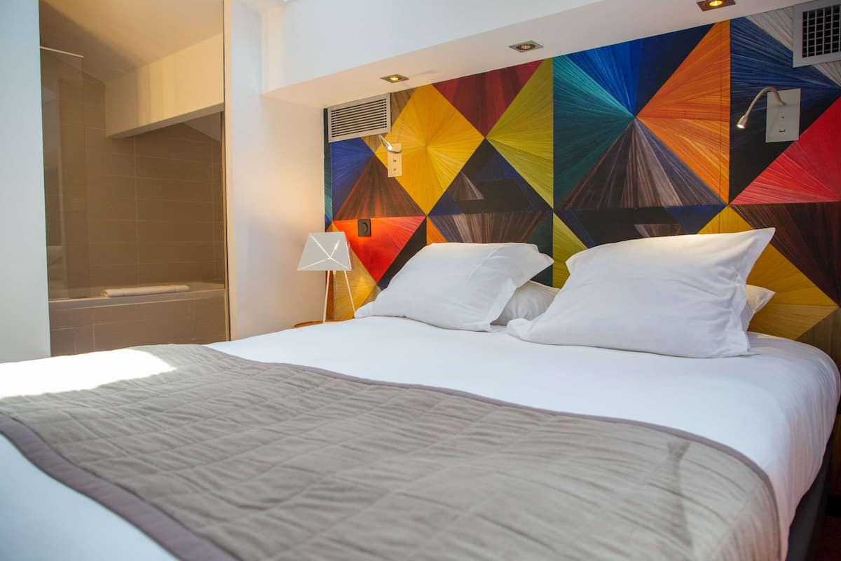 Maisonnette, 1 tweepersoonsbed met slaapbank | 2 slaapkamers, luxe beddengoed, een kluis op de kamer