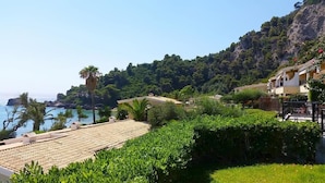 Comfort Apartment, 2 Bedrooms, Sea View | Terrace/patio - Glyfada Beach - Menigos Resort (Corfu)