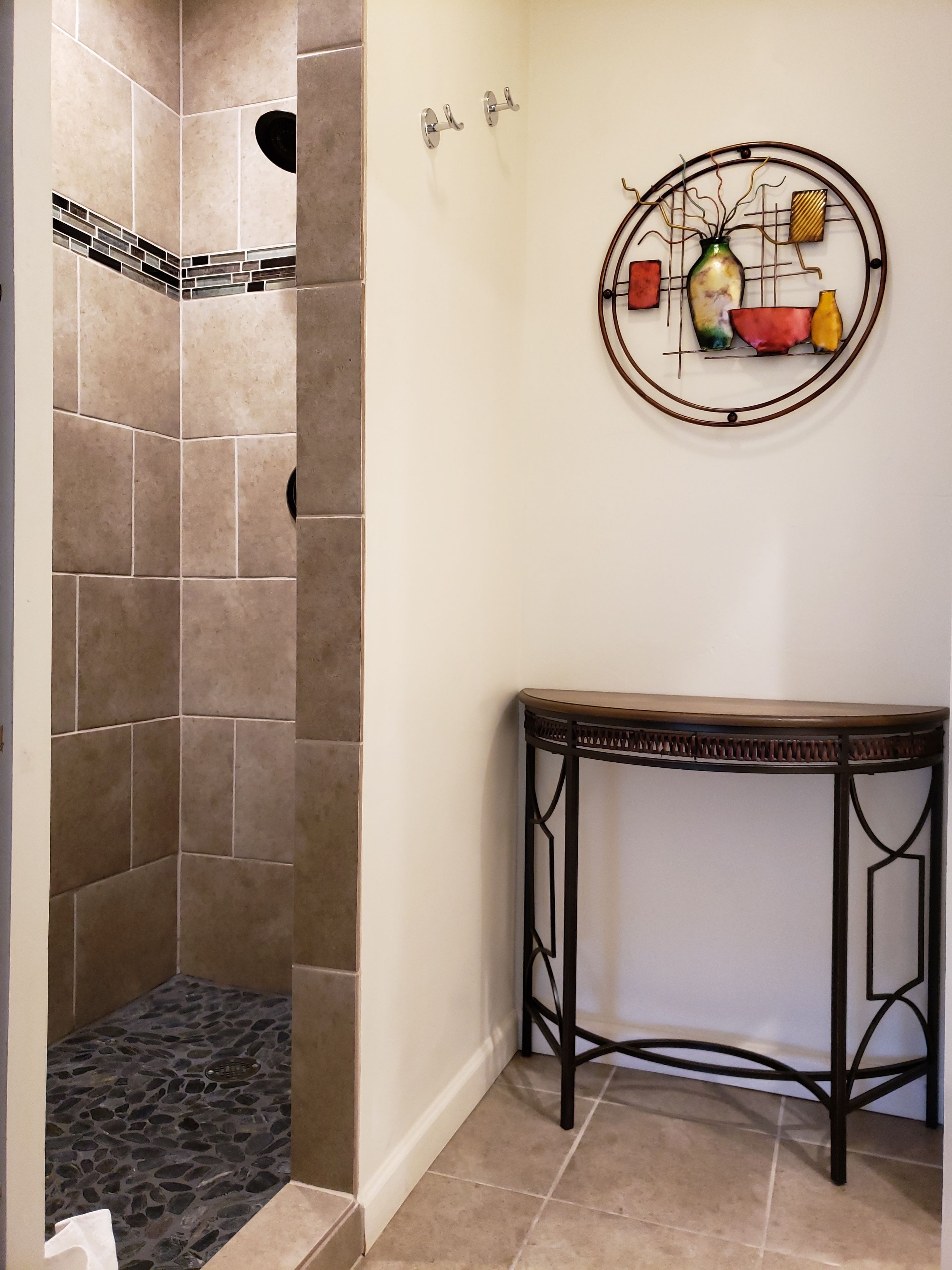 room, 1 queen bed | bathroom | rainfall showerhead, designer toiletries, hair dryer, towels