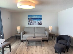 Two Bedroom Suite with Deck, Ocean View | Free WiFi, bed sheets - West Beach Suites (Lincoln City)