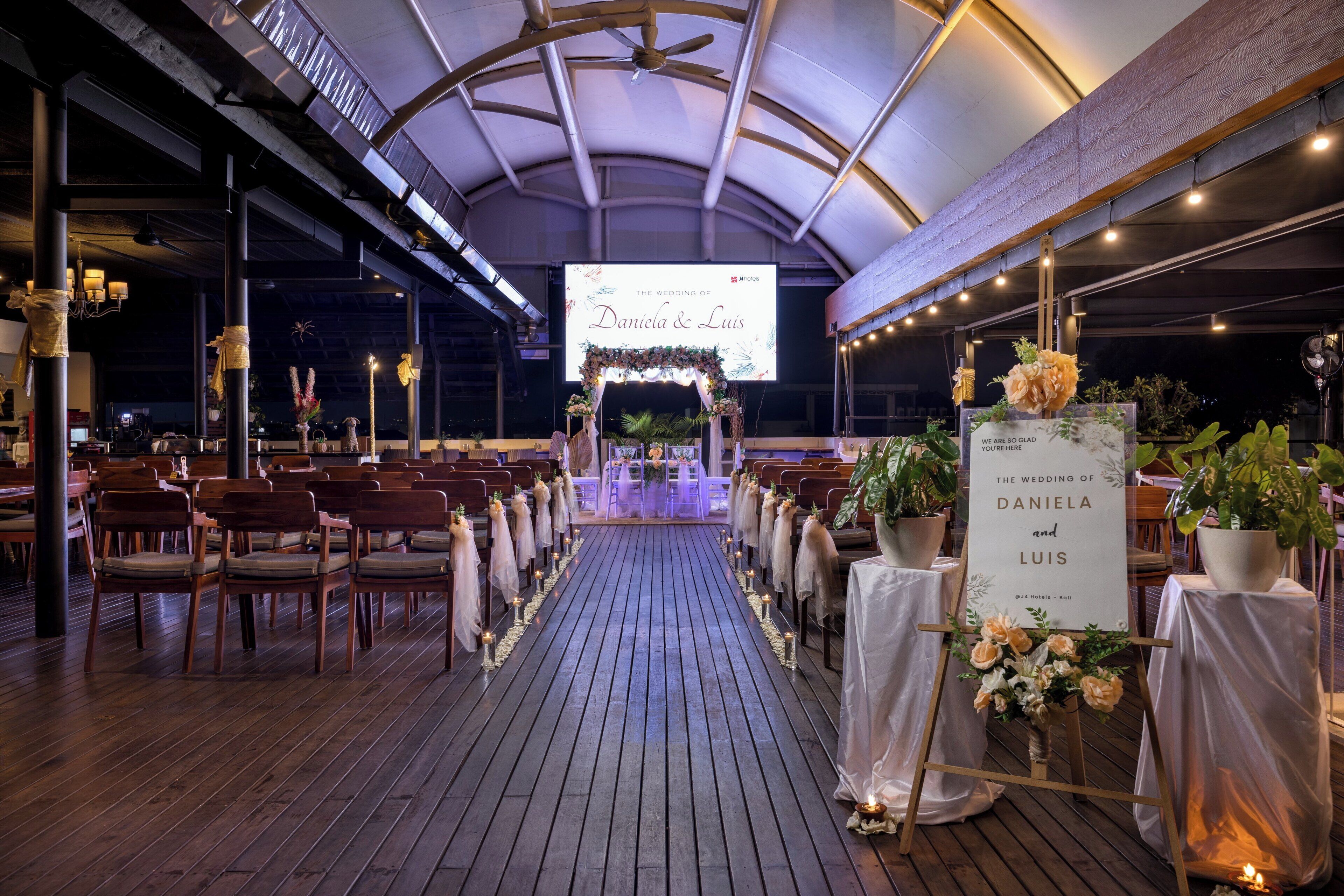 outdoor wedding area