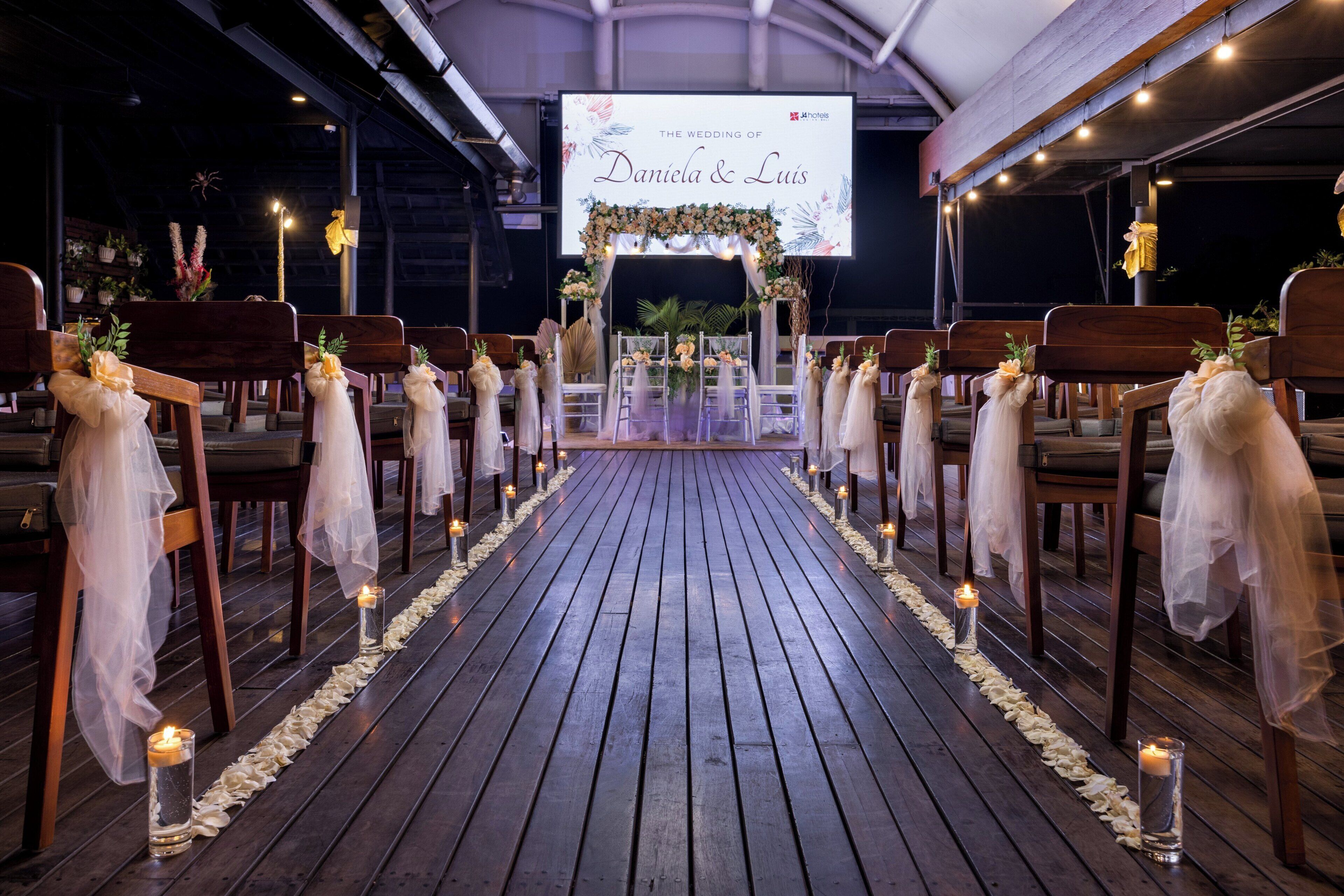 outdoor wedding area
