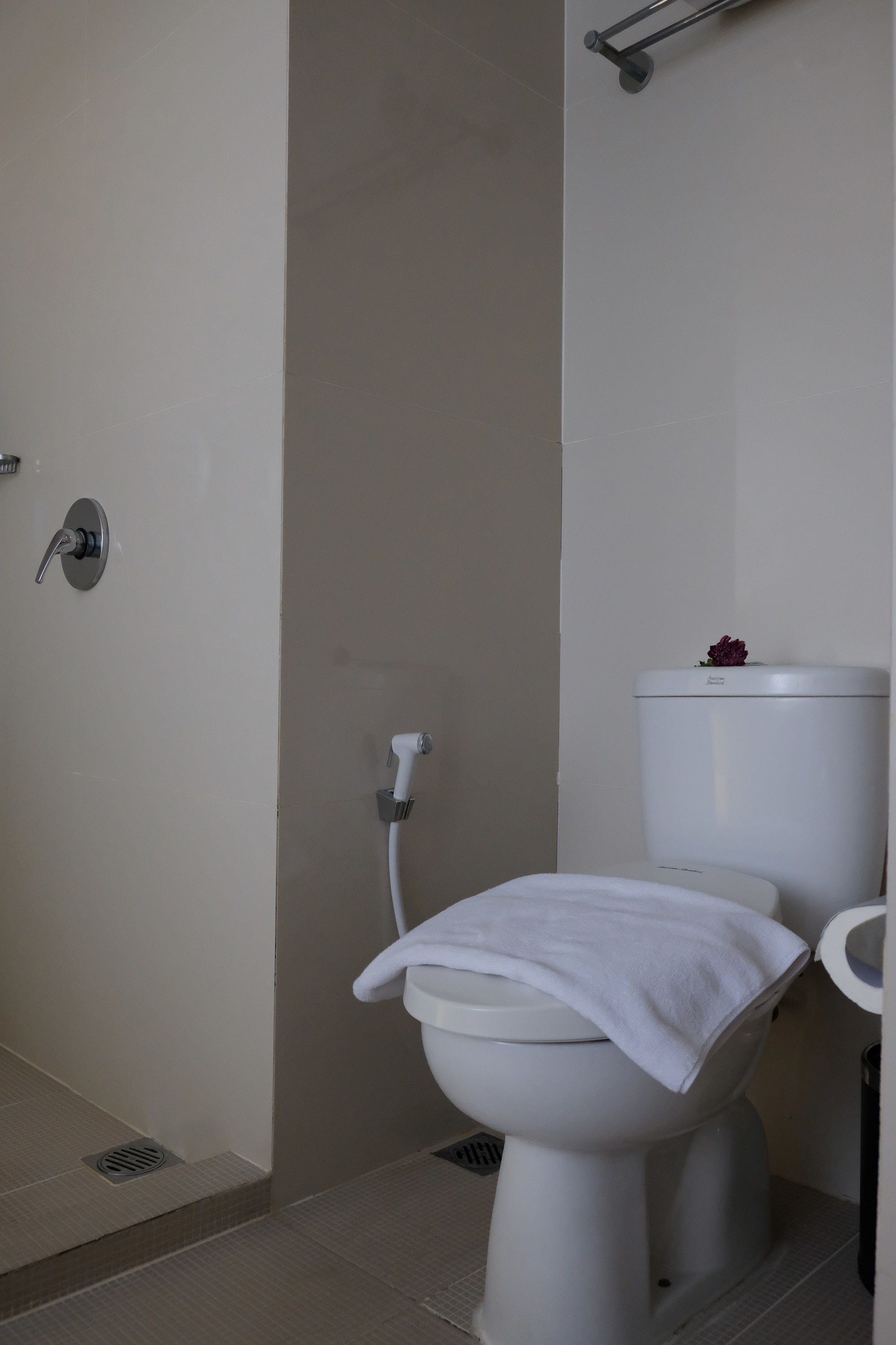 shower, free toiletries, hair dryer, dressing gowns