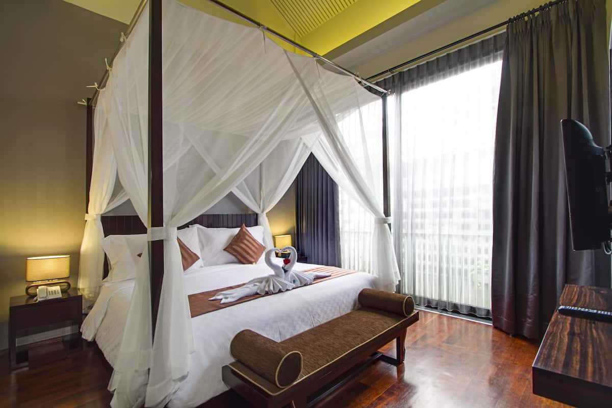 Ropa de cama de alta calidad y minibar