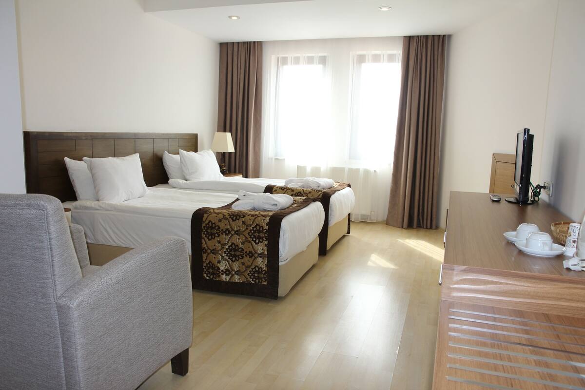 Minibar, in-room safe, desk, laptop workspace