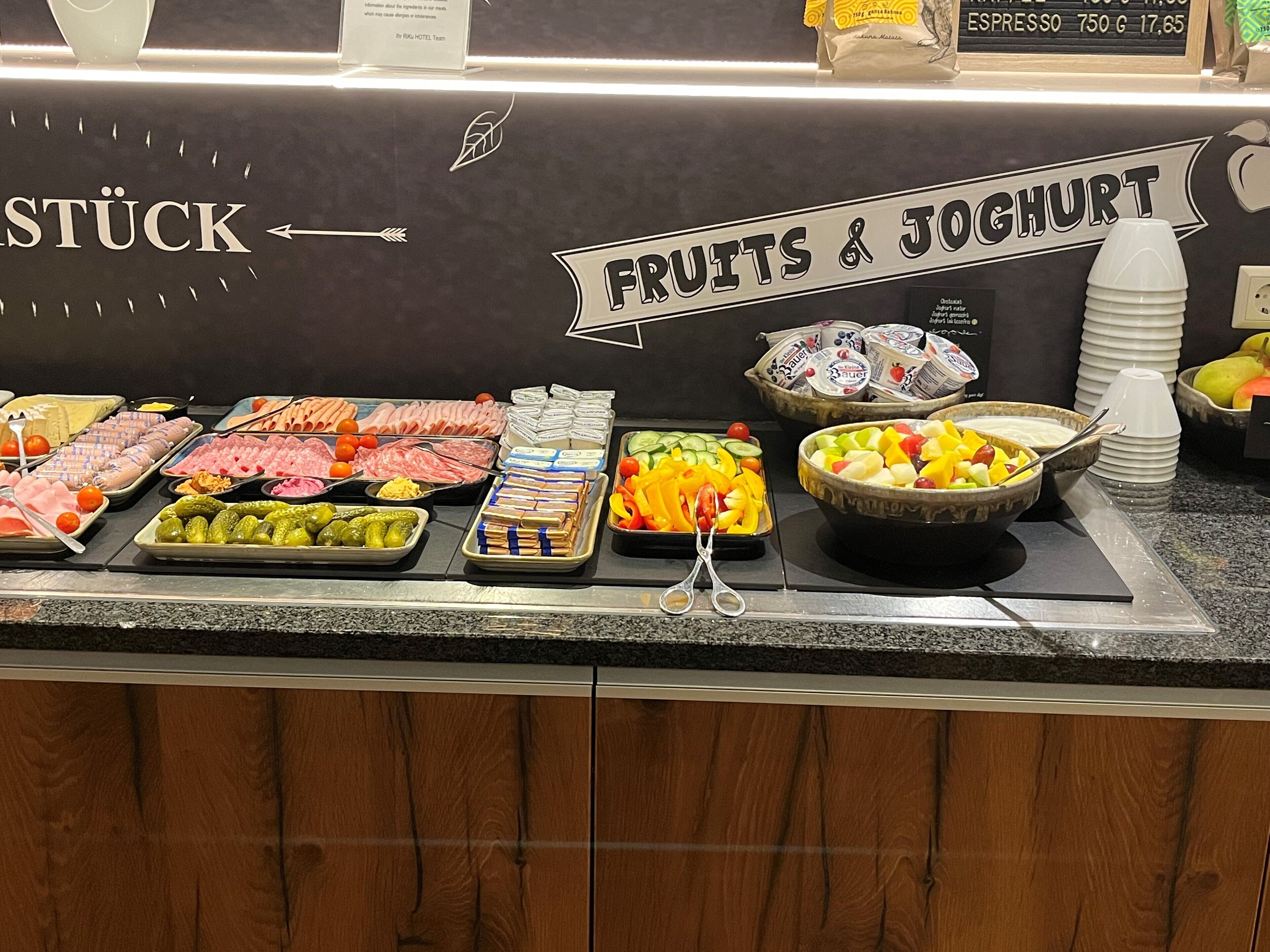 daily buffet breakfast (eur 15.00 per person)