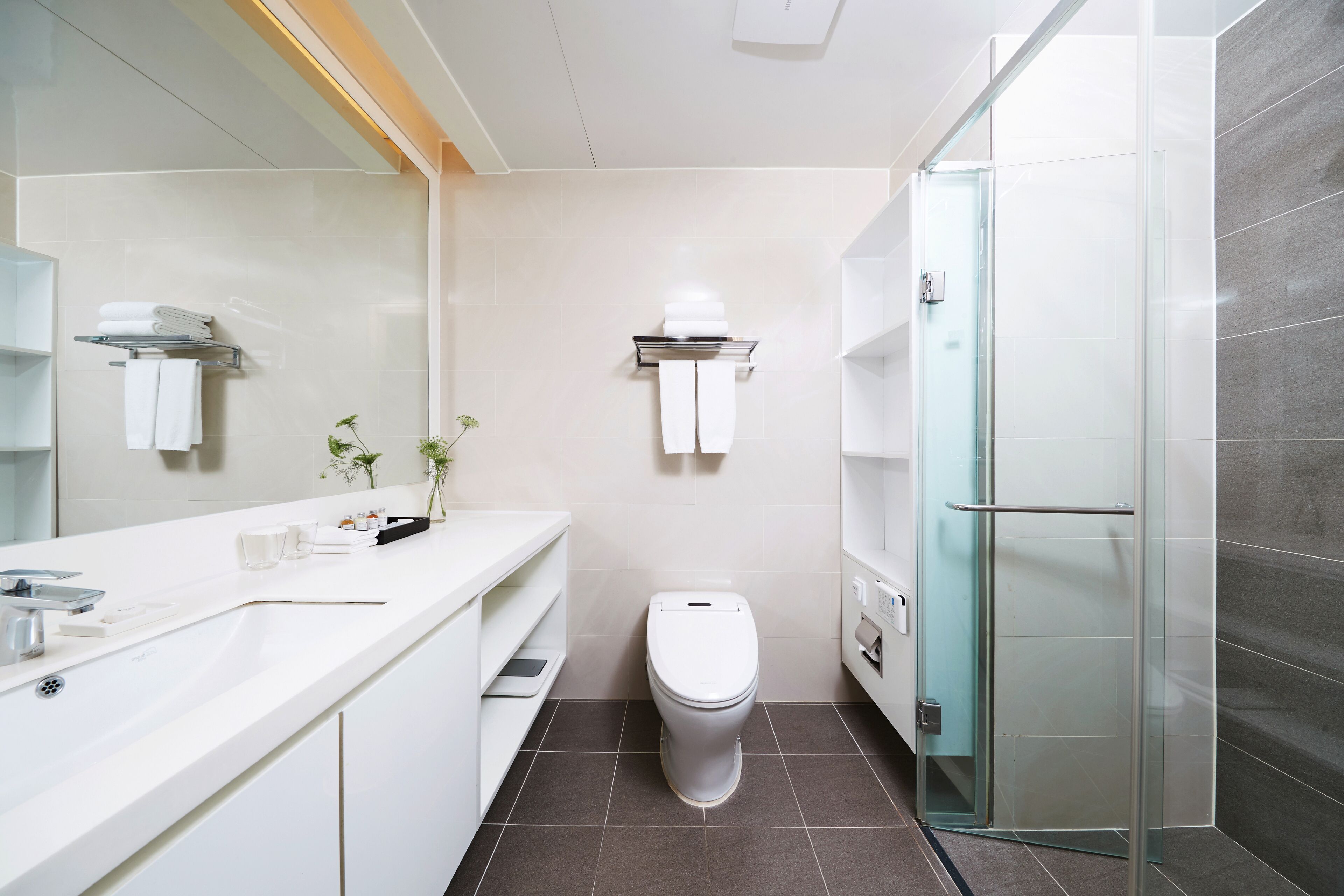 free toiletries, hair dryer, bathrobes, slippers