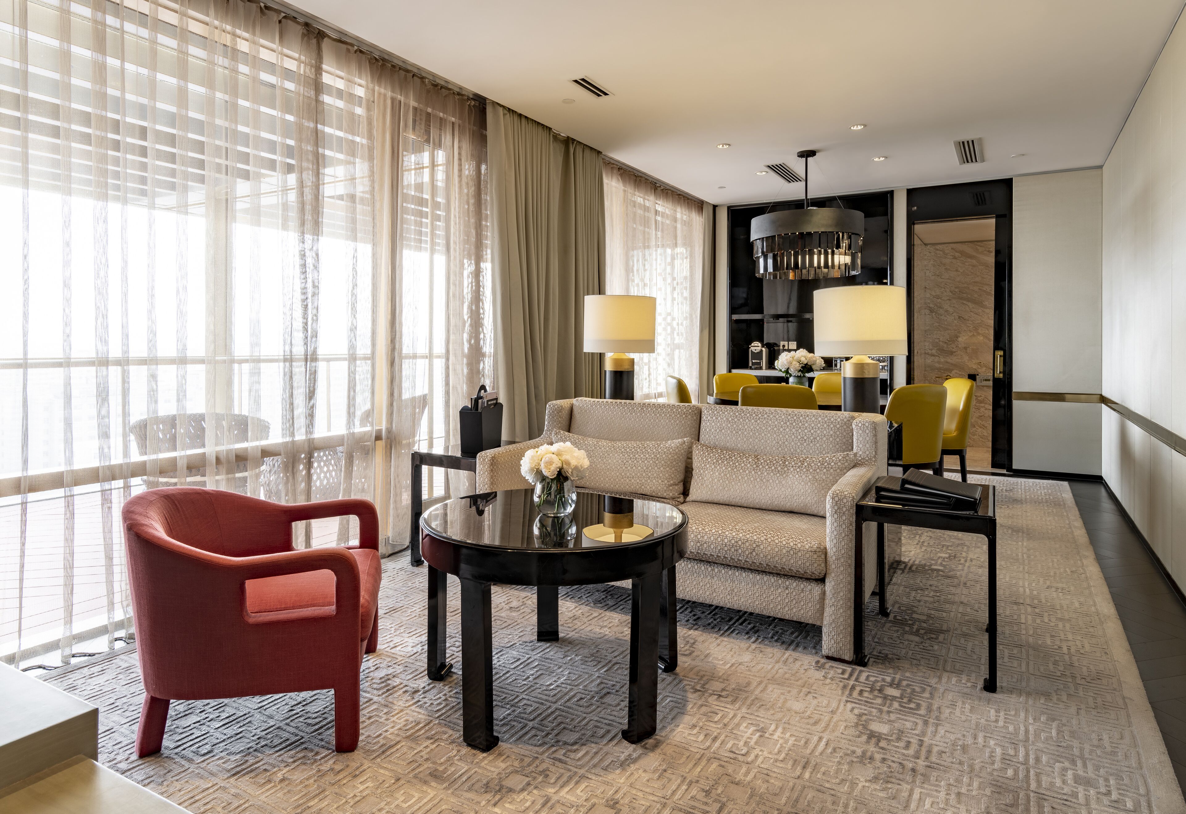Premier Suite, 1 King Bed, Terrace | Living area | 46-inch LCD TV with cable channels, TV, DVD player