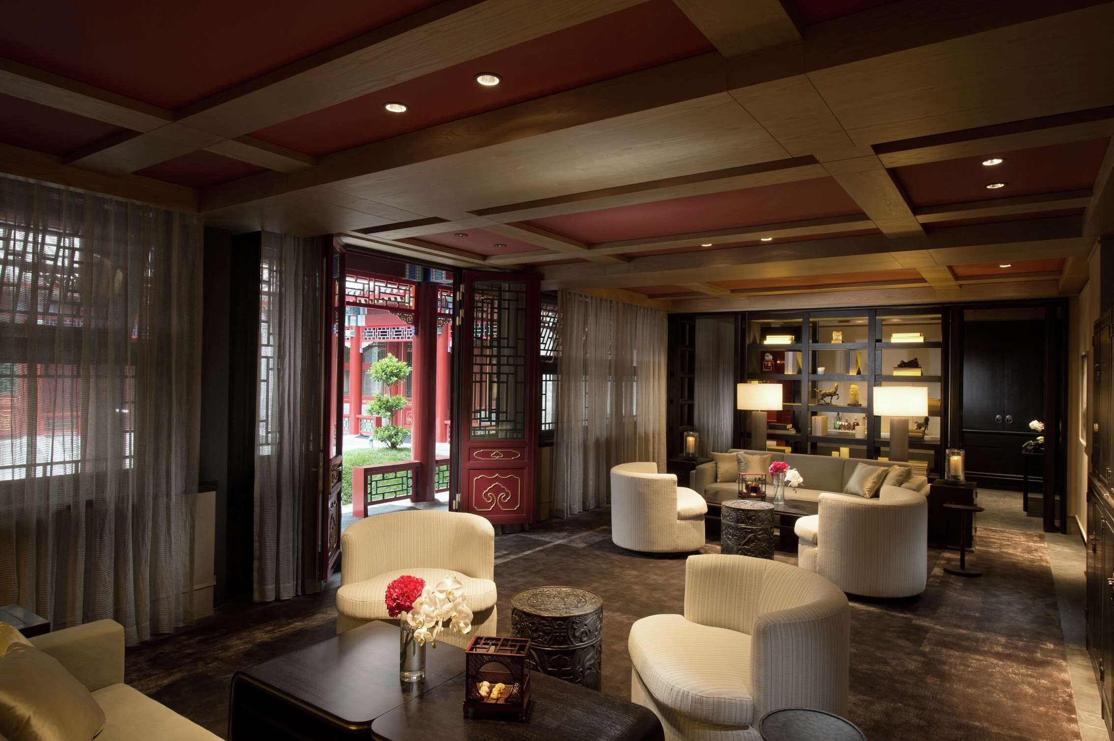 hutong courtyard villa | living area | 46-inch lcd tv with cable channels, tv, dvd player