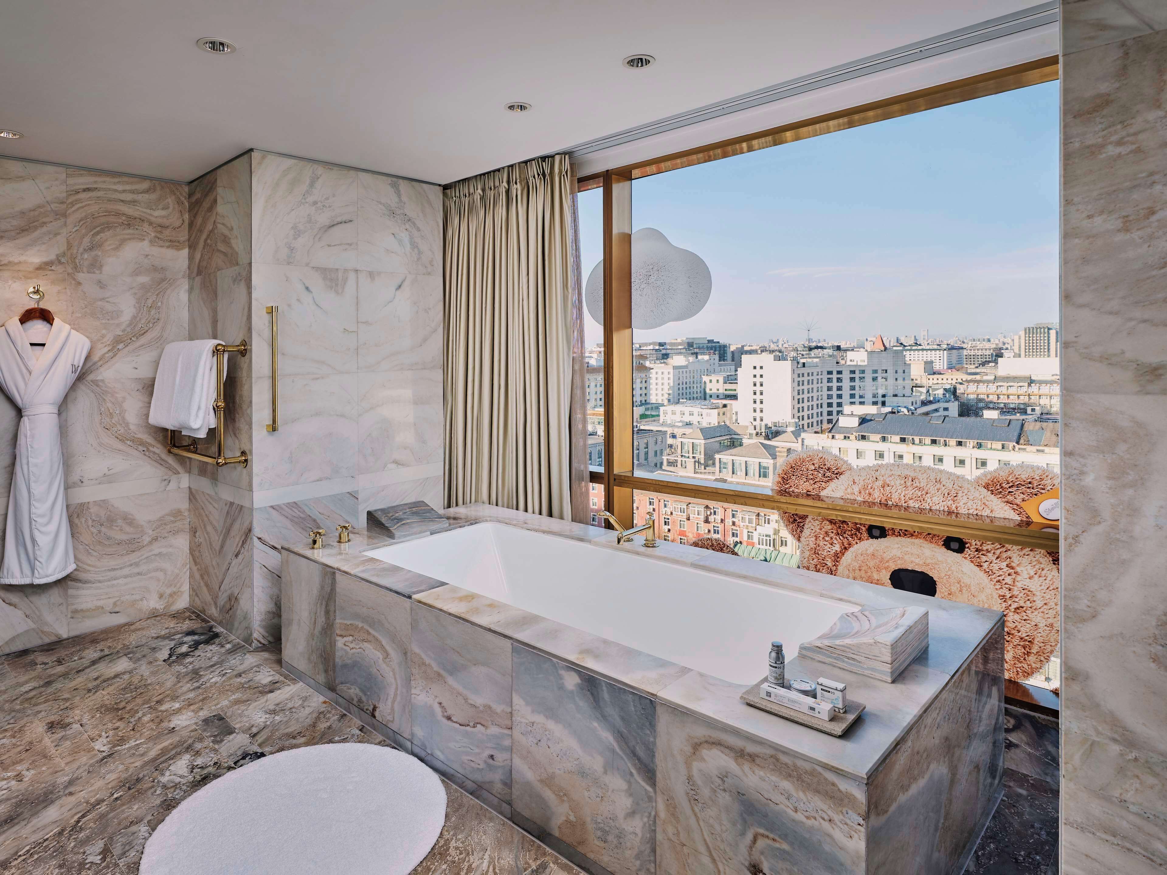 suite, 1 king bed (steiff forest wonderland suite) | bathroom | separate bathtub and shower, deep-soaking bathtub, rainfall showerhead