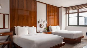 Egyptian cotton sheets, premium bedding, pillow-top beds, minibar