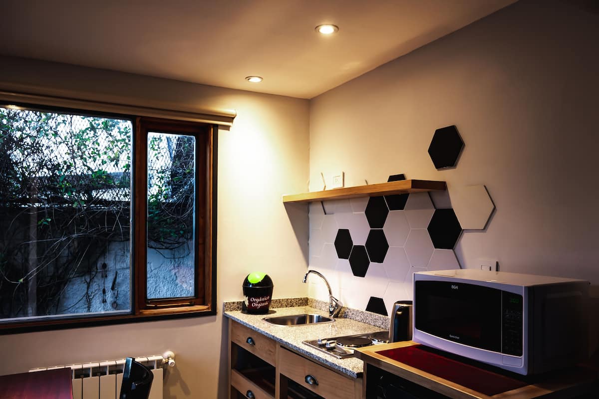 double standard with kitchenette | private kitchenette | microwave