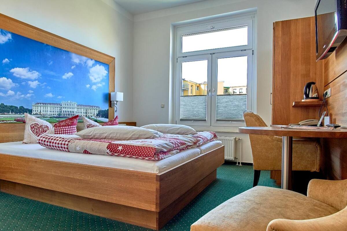 comfort double room railway side | premium bedding, pillow-top beds, minibar, desk