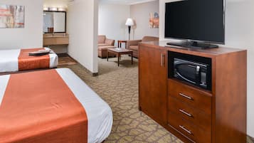 Suite, 2 Queen Beds, Non Smoking, Refrigerator (with Sofabed) | In-room safe, desk, laptop workspace, iron/ironing board