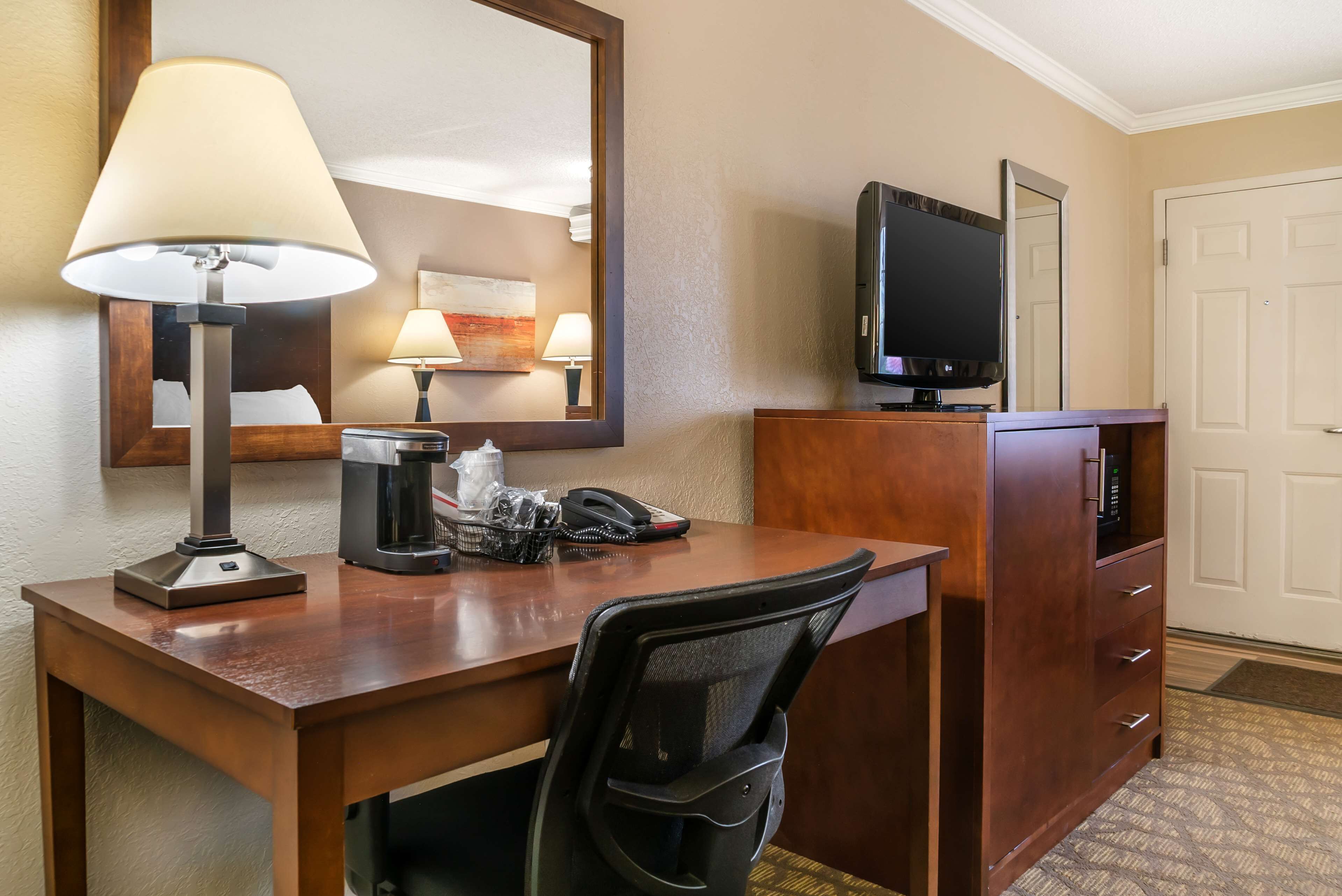 in-room safe, desk, laptop workspace, iron/ironing board