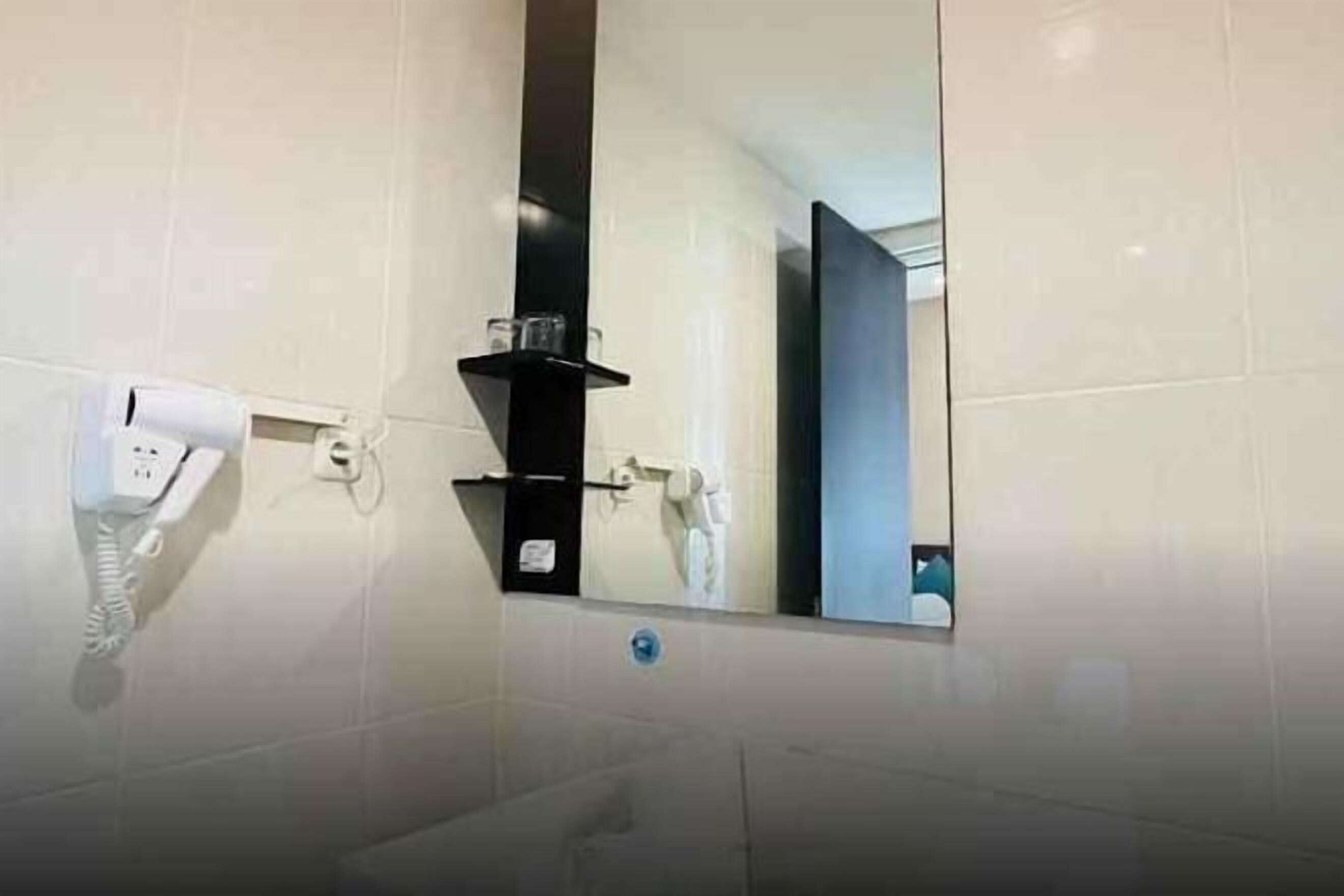 Shower, slippers, towels