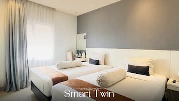 Shower, free toiletries, hair dryer, slippers
