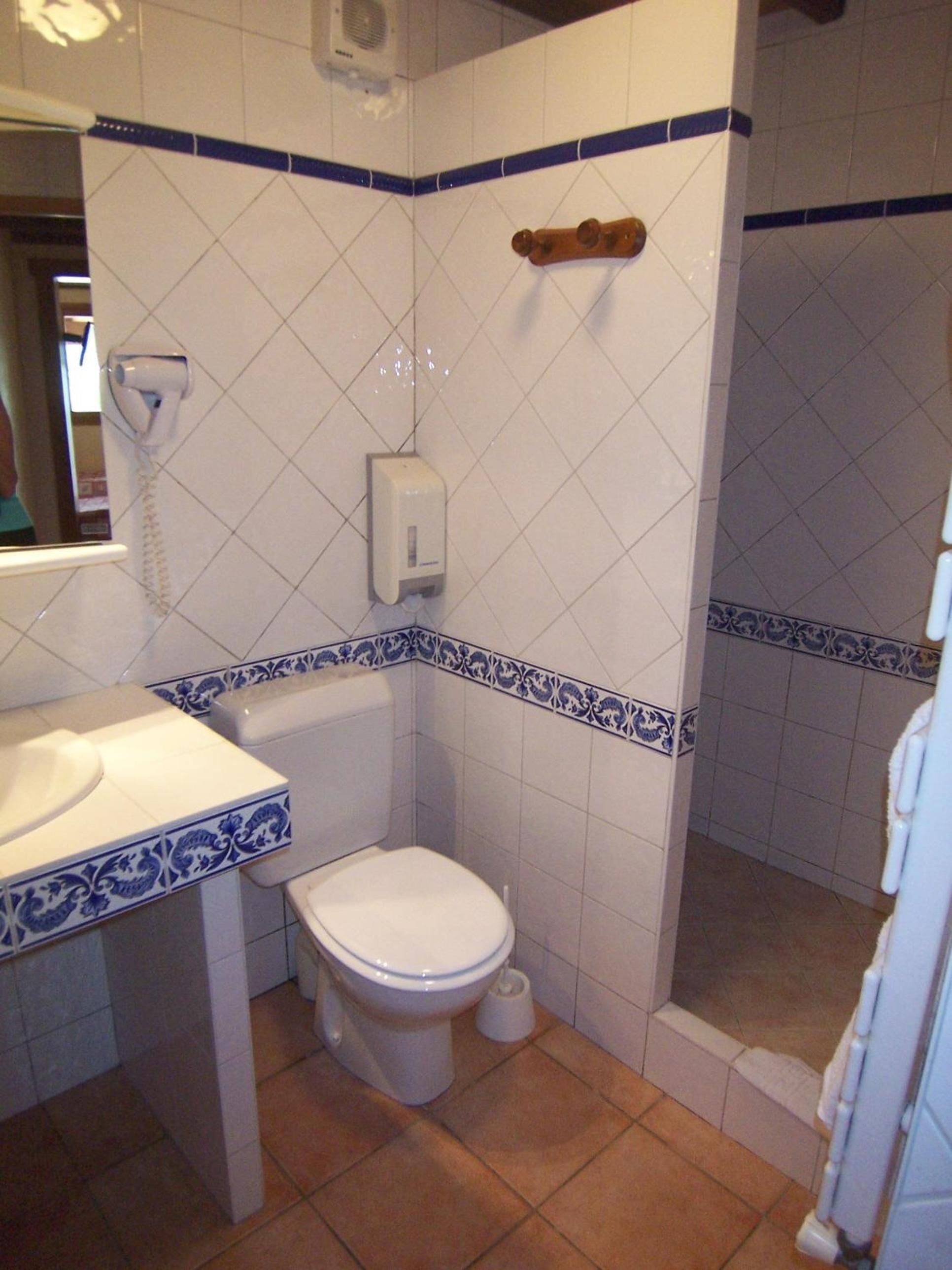 free toiletries, hair dryer, towels