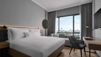 In-room safe, desk, blackout curtains, soundproofing