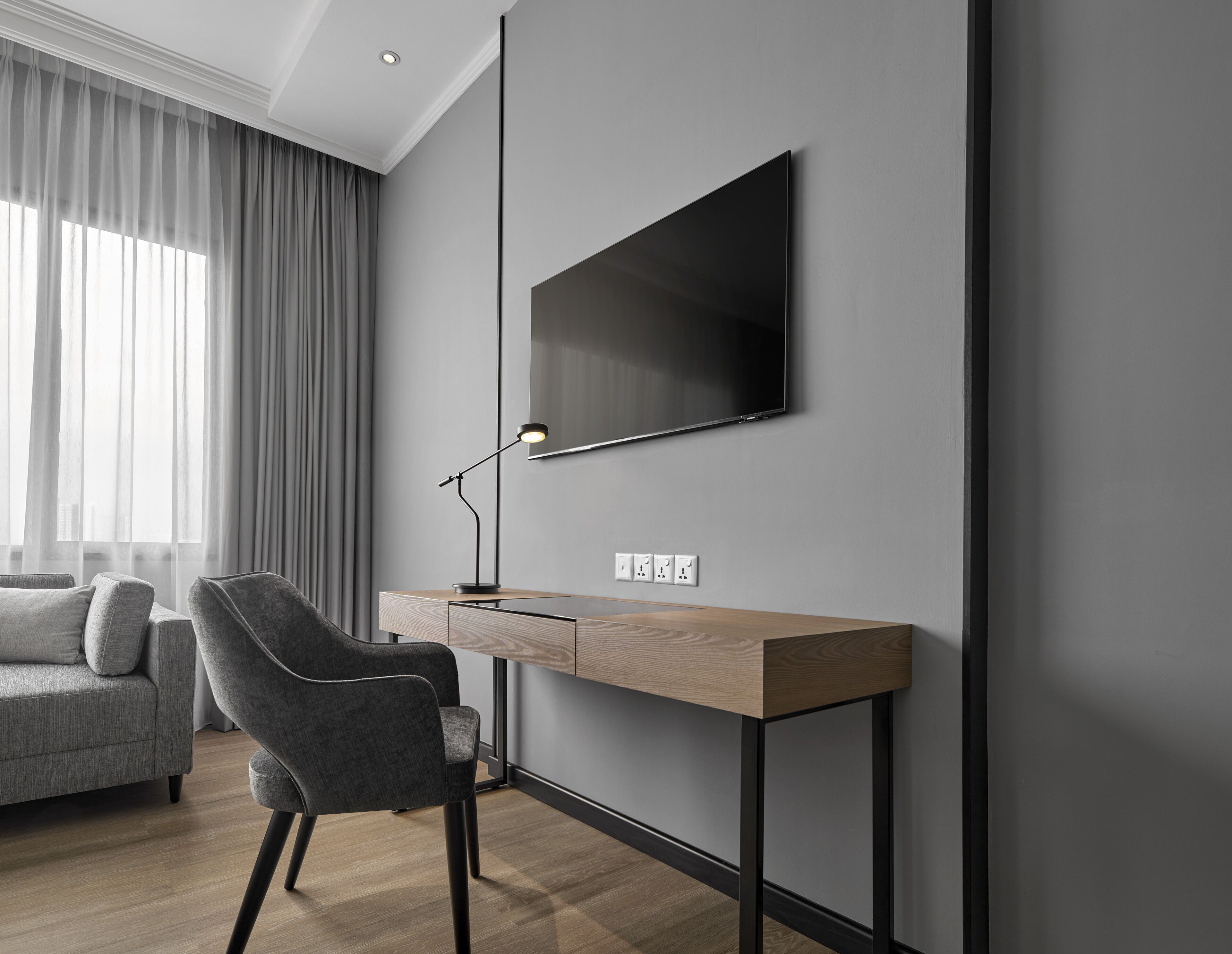 in-room safe, desk, blackout curtains, soundproofing