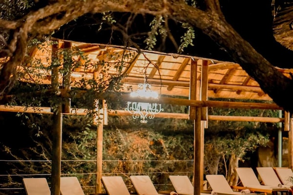 2 piscinas externas, espreguiçadeiras