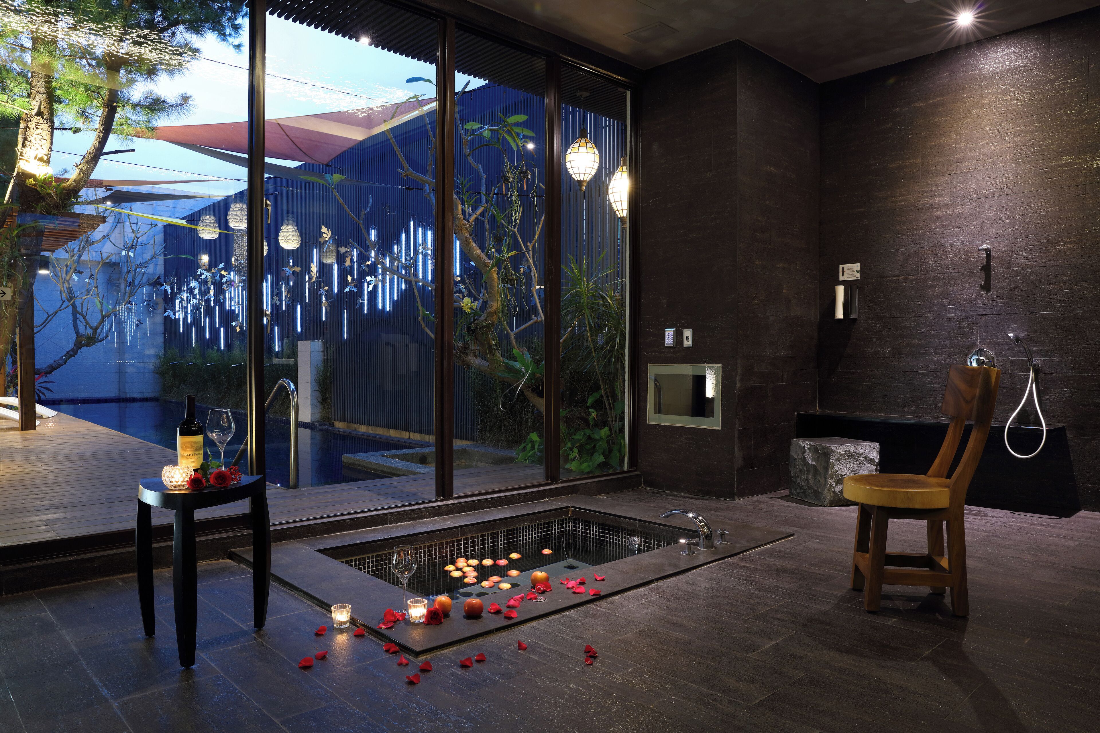 Free toiletries, hair dryer, slippers, towels