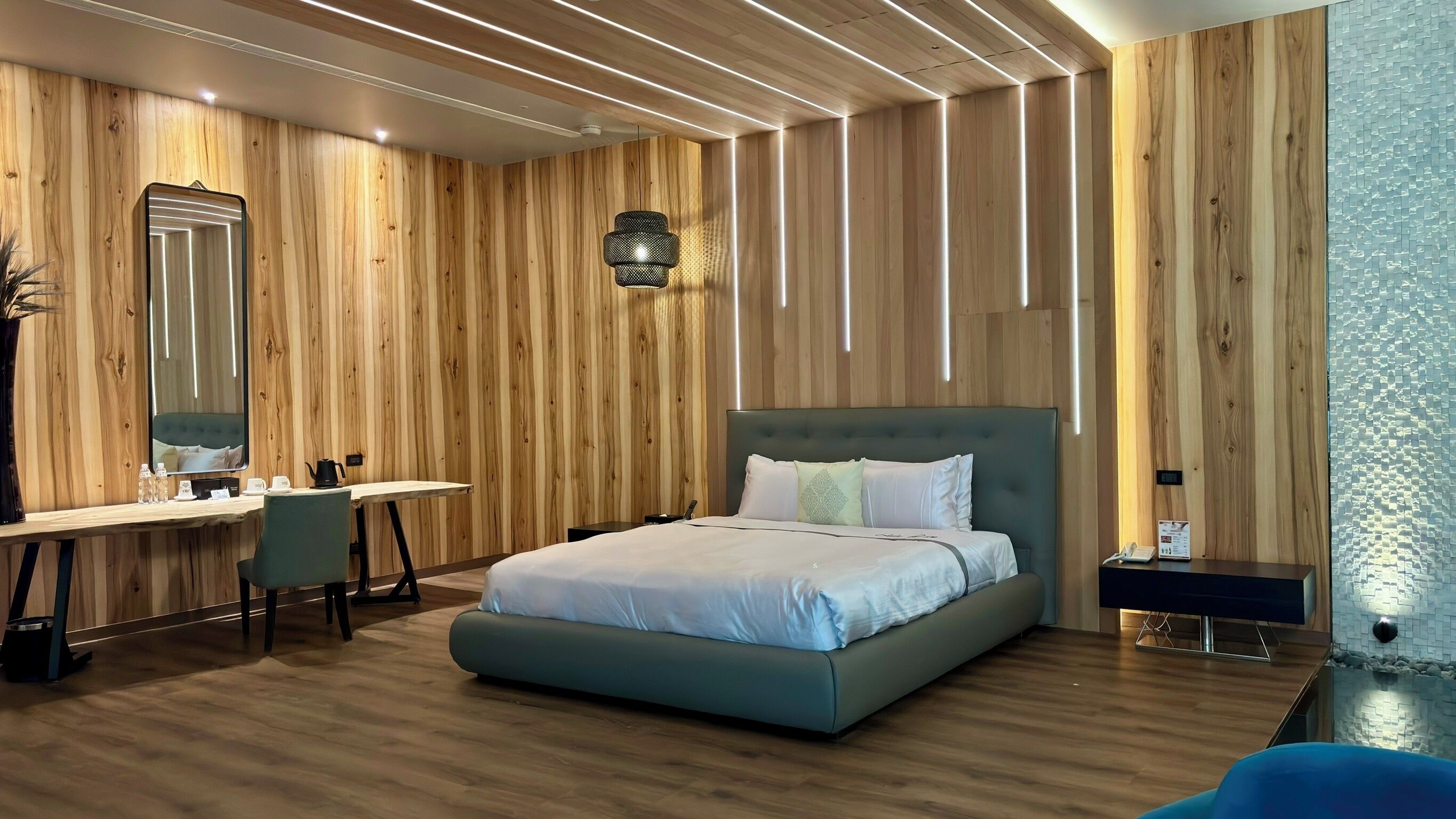 Down comforters, free minibar, individually decorated