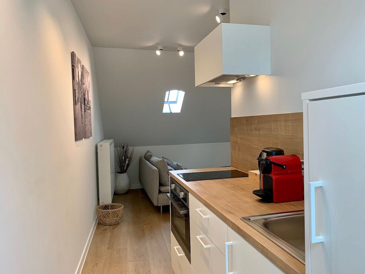 deluxe penthouse, 1 king bed | private kitchen | full-sized fridge, microwave, stovetop, espresso maker