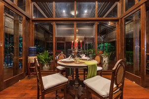 Villa Mulyono, Private Pool | Breakfast area | Daily local cuisine breakfast for a fee