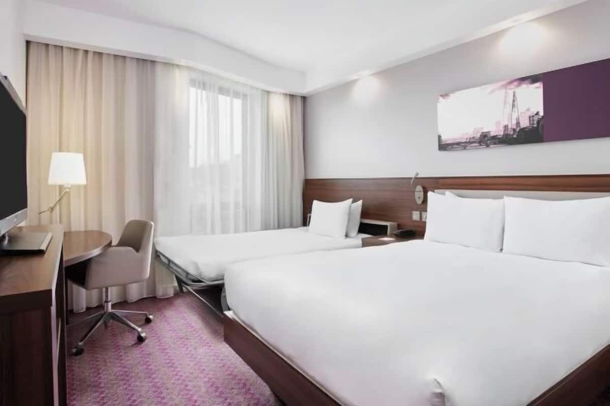 In-room safe, laptop workspace, blackout curtains, soundproofing
