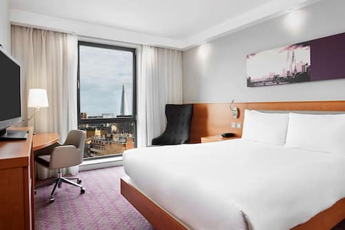 In-room safe, laptop workspace, blackout curtains, soundproofing