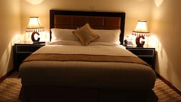 In-room safe, desk, iron/ironing board, cots/infant beds