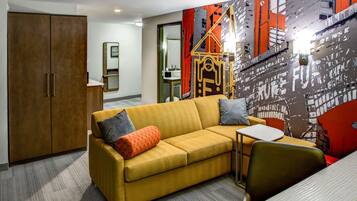 Premium bedding, down duvets, in-room safe, desk