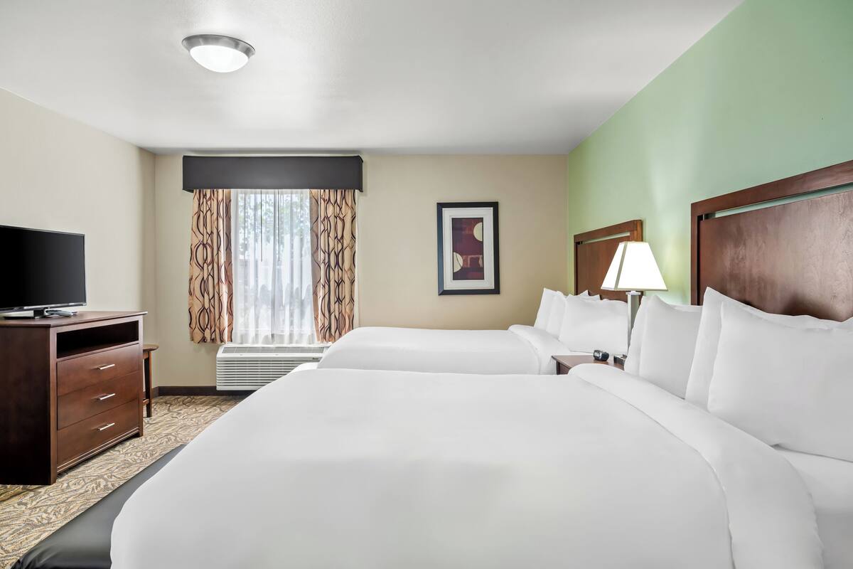 1 bedroom, down duvets, desk, laptop workspace