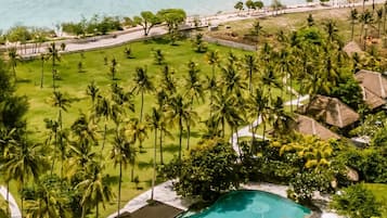 Vue depuis lâhĂ©bergement