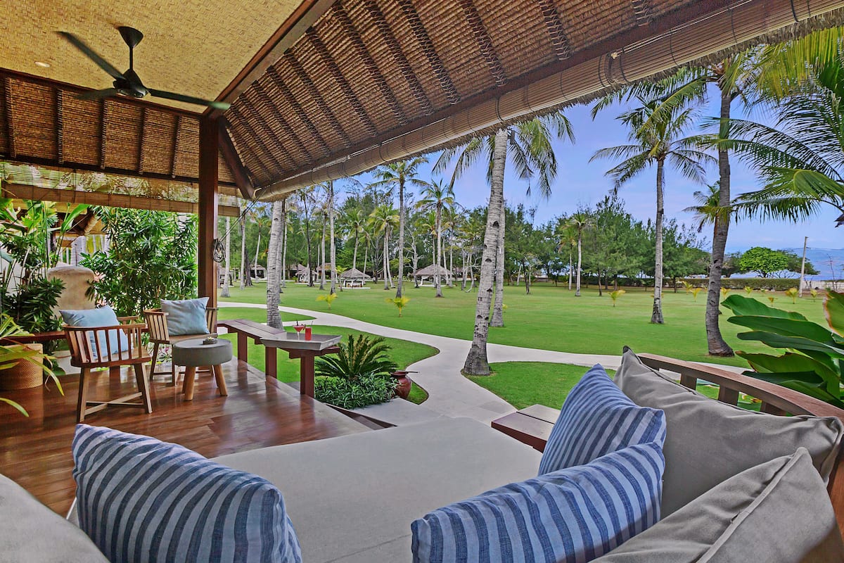 Villa - 1 sovrum - privat pool (Ocean) | Utsikt mot trÀdgÄrden