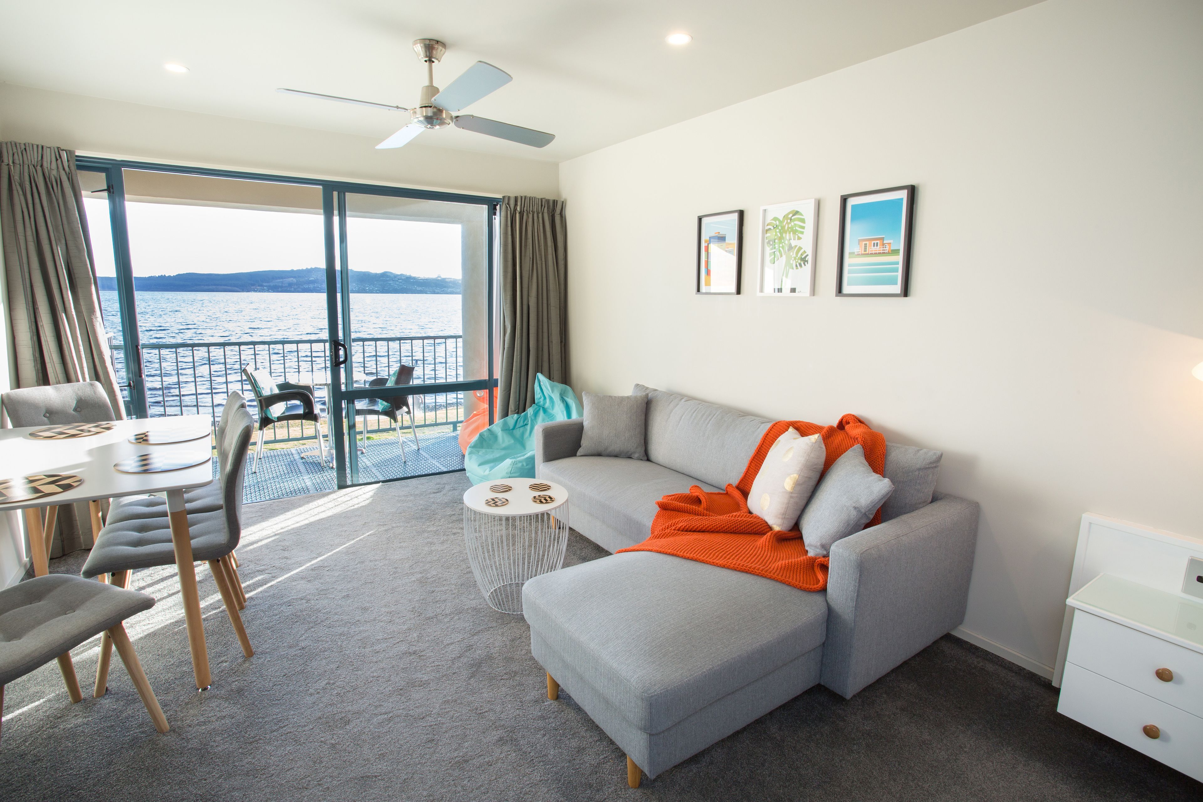 Design Suite, 1 Bedroom, Lake View, Lakeside | Living area | Flat-screen TV, DVD player