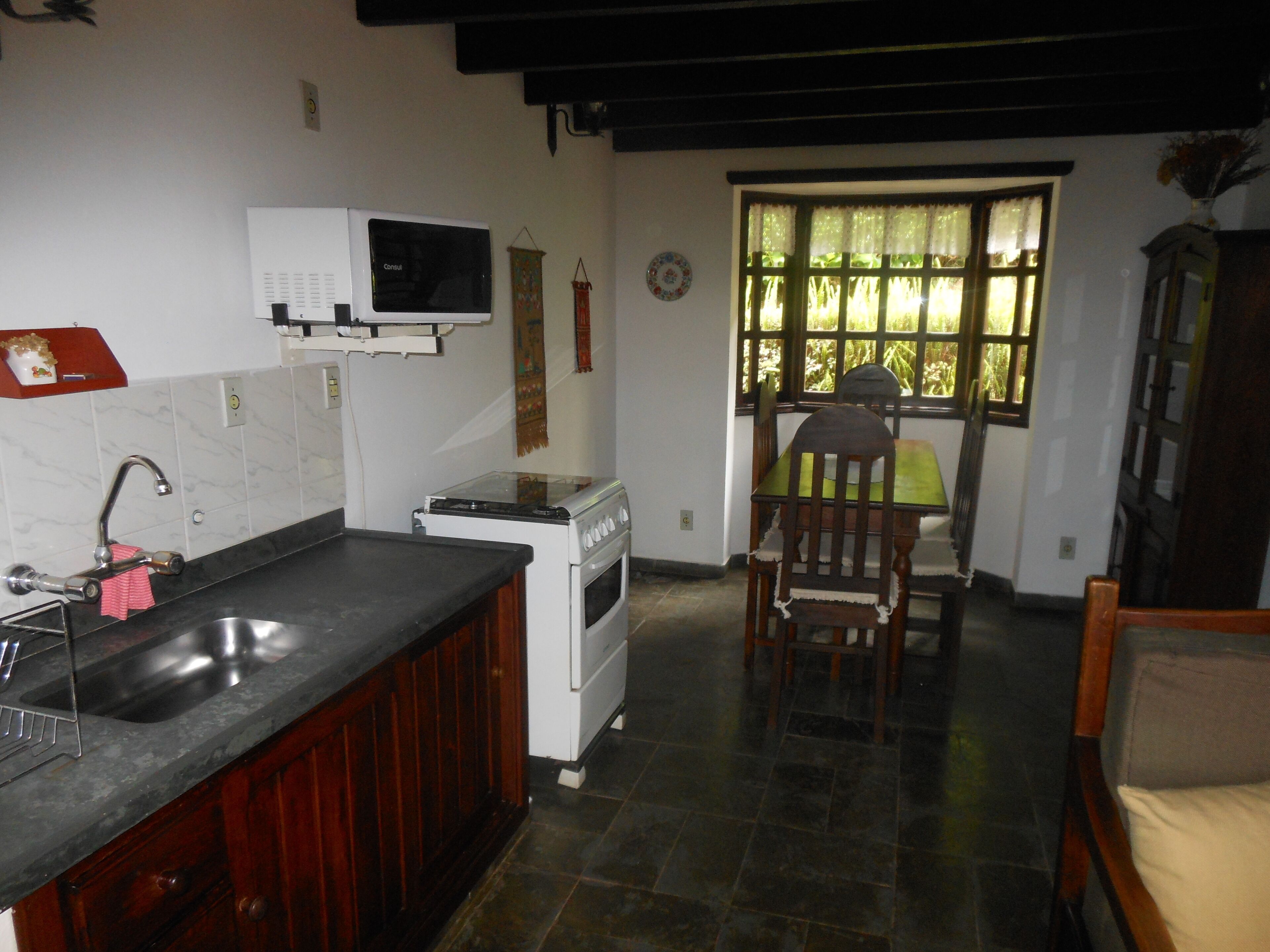 quadruple room (chalet) | private kitchen | fridge, microwave, cookware/dishes/utensils