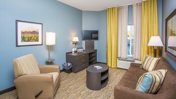 Suite, 1 Bedroom, Accessible (1 King, Mobility) | Premium bedding, in-room safe, desk, iron/ironing board